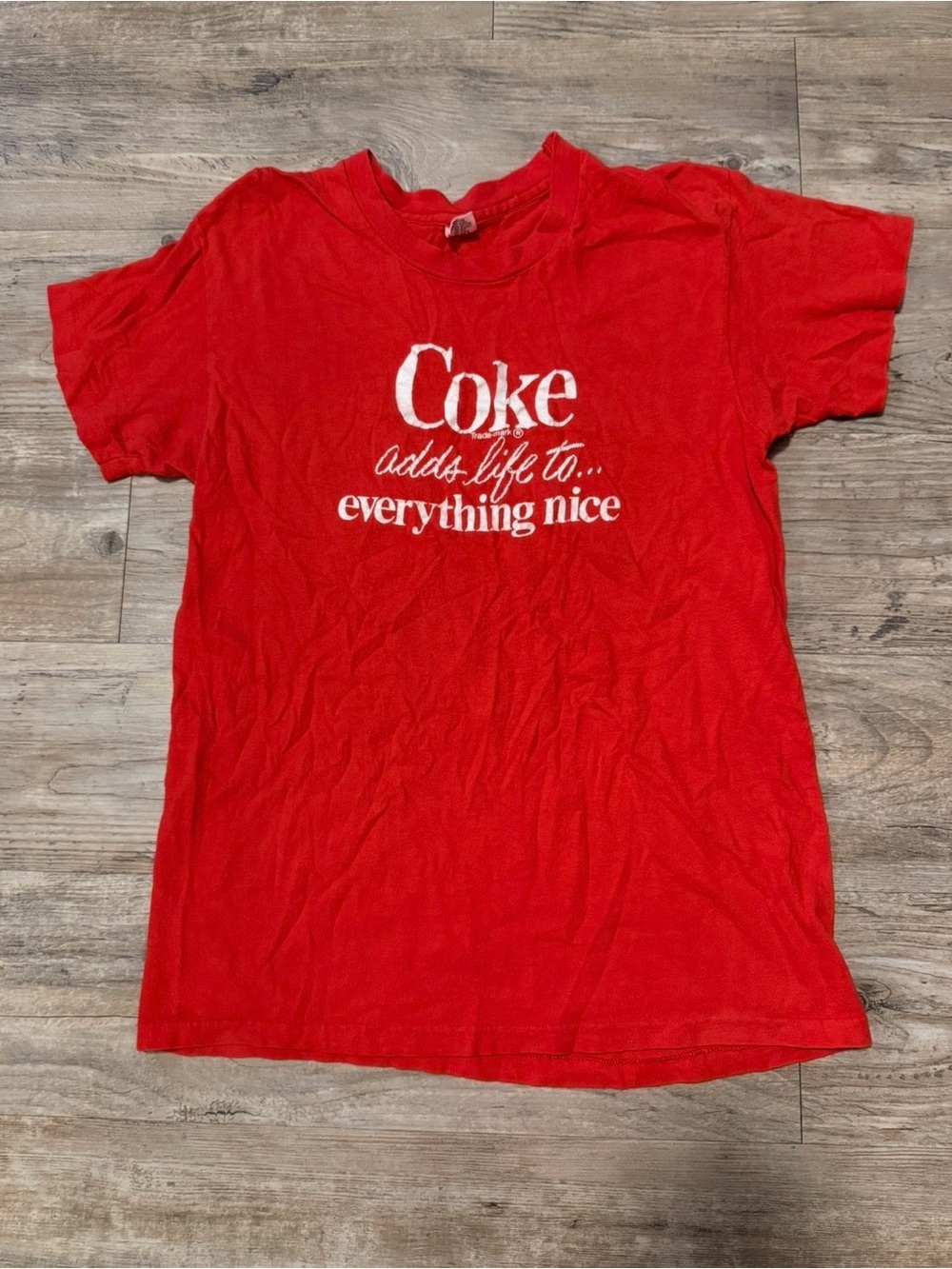 Vintage 70s Coca Cola Coke
Adds Life T Shirt Hanes USA
Single Stitch M